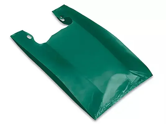 T- Shirt Bag Green (17 mic) 12″ x 7″ x 22″
