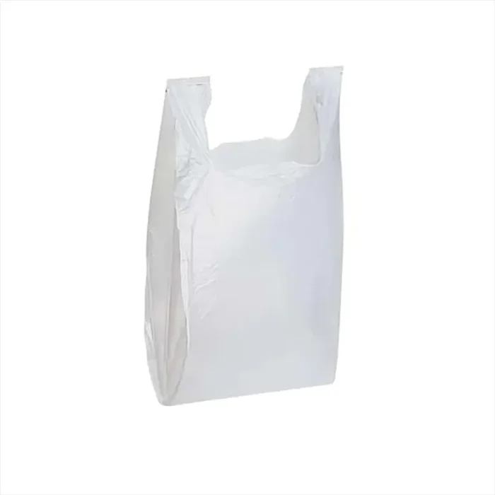 T- Shirt Bag White (hp1011) (11 mic) 12″ x 7″ x 22″