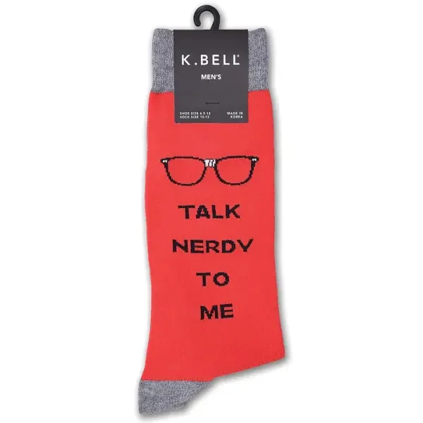 TALK NERDY TO ME MENS SOCKS