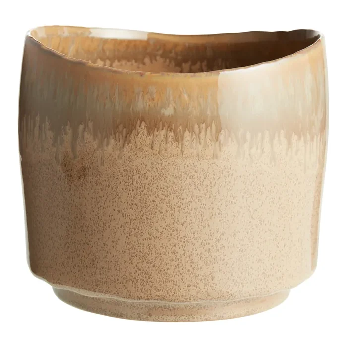 Tan Ombre Reactive Glaze Ceramic Planter