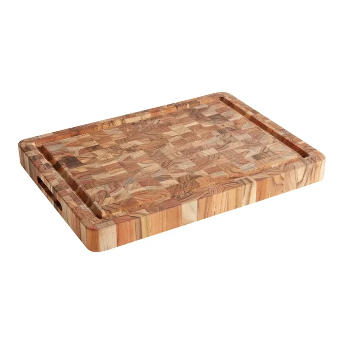 Teakhaus End Grain Wood Reversible Trencher Butcher Block
