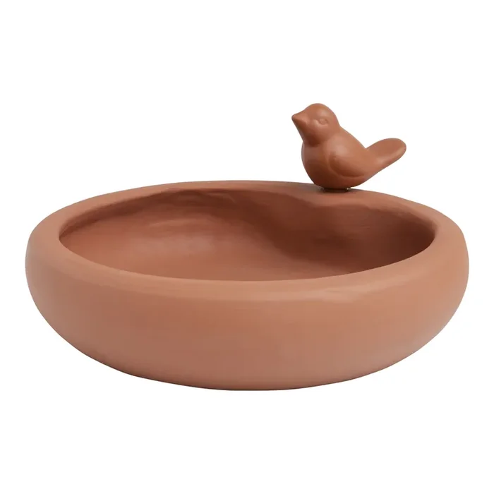 Terracotta Bird Bath Outdoor Decor