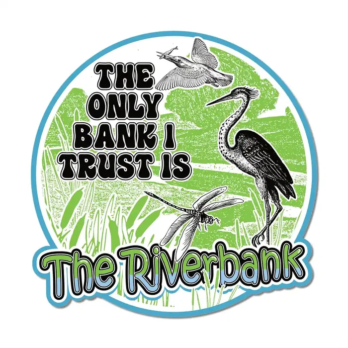 ‘The Riverbank‘ Round Sticker