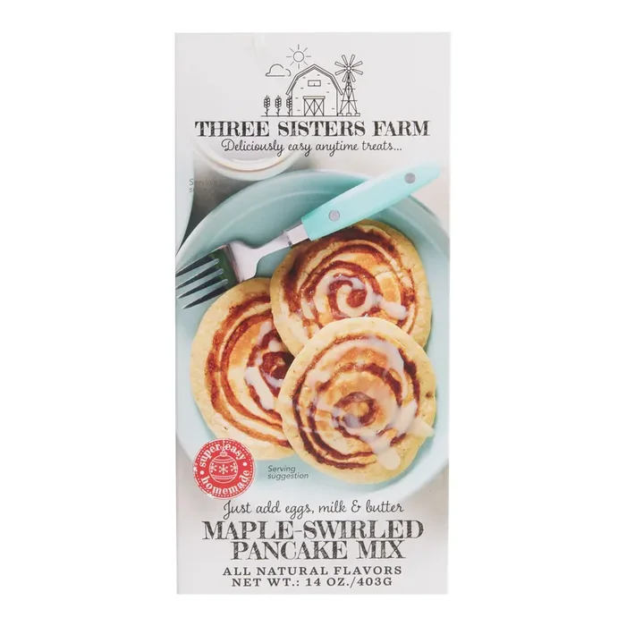 Three Sisters Farm Christmas Maple Swirled Pancake Mix