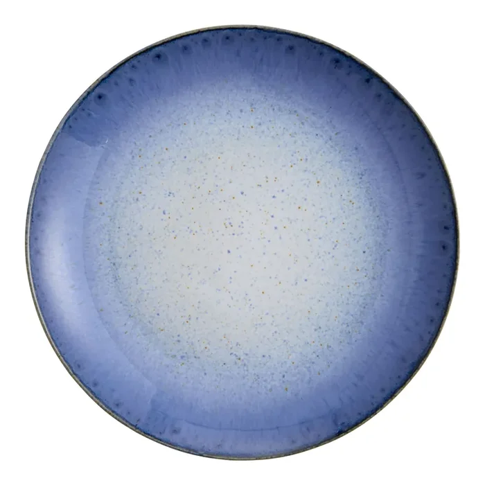 Tide Indigo and White Reactive Glaze Dinner Plate