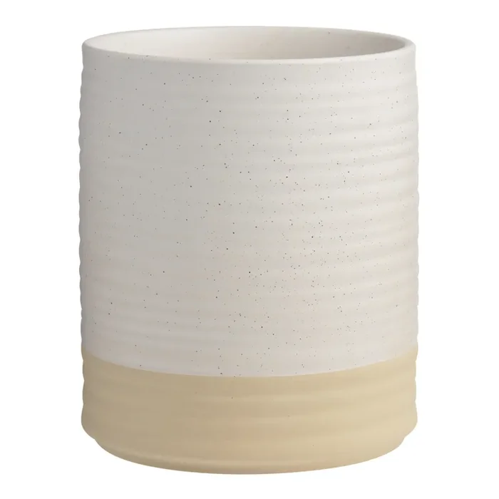 Tipton Ivory Speckled Ceramic Utensil Holder