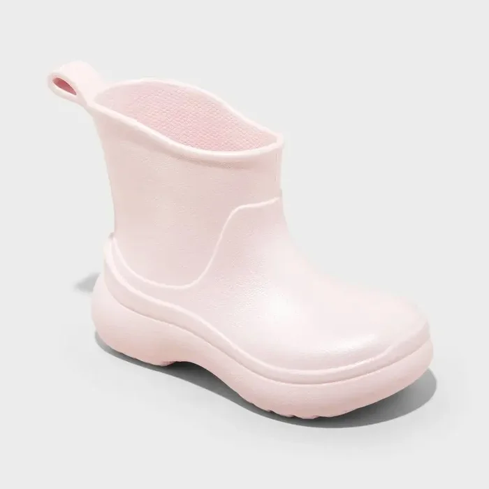 Toddler Eli Rain Boots – Cat & Jack™ Pink 5 Waterproof, Pull-On, Non-Marking Outsole