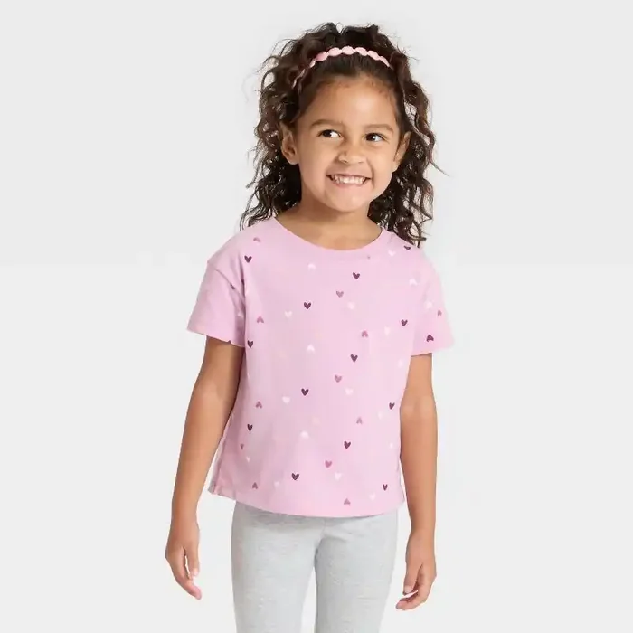 Toddler Girls‘ Short Sleeve Relaxed T-Shirt – Cat & Jack™ Lavender 3T
