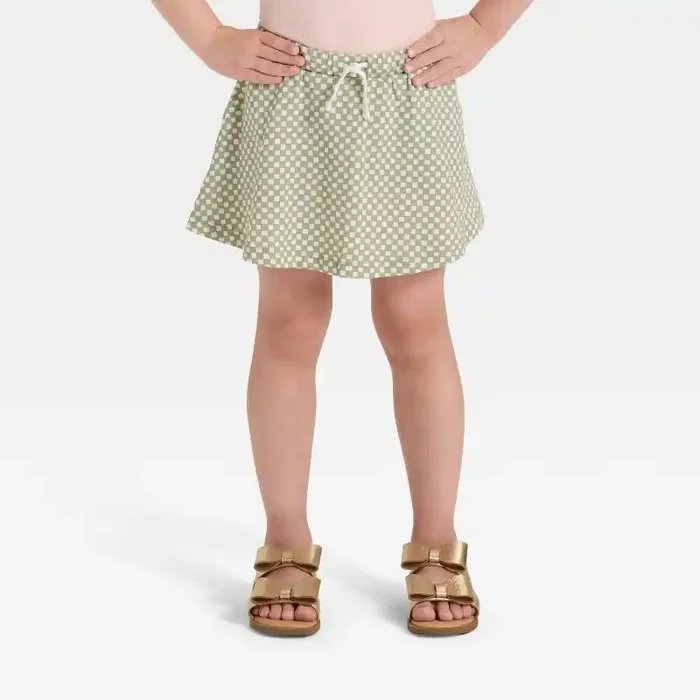 Toddler Girls‘ Skort – Cat & Jack™ Light Olive 4T