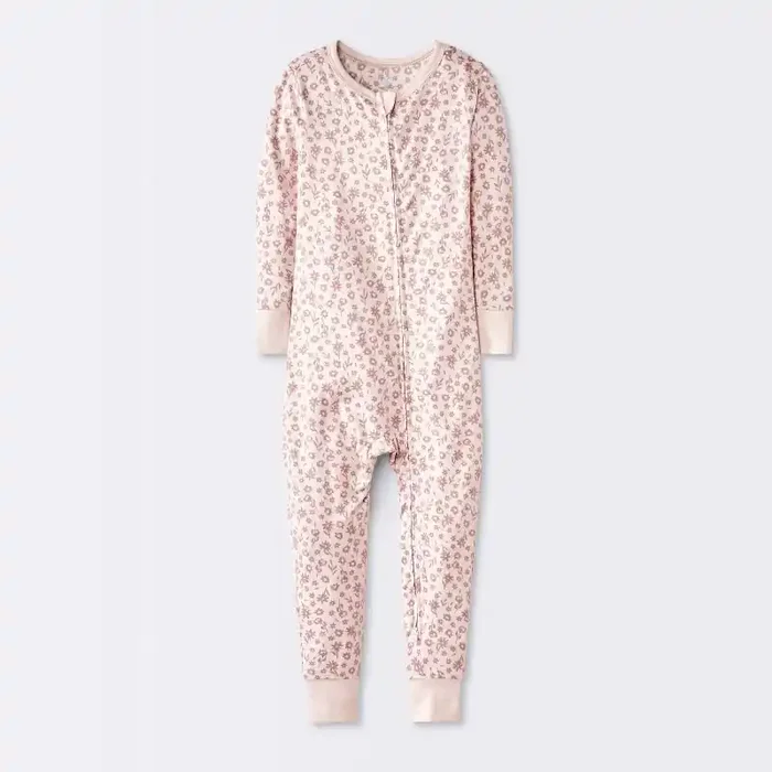 Toddler Girls‘ Smooth Jersey Snug Fit Union Suit – Cloud Island™ Pink 4T