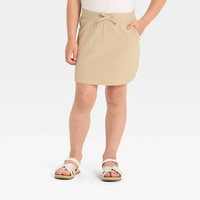 Toddler Girls‘ Uniform Quick Dry Skort – Cat & Jack™ Beige 3T