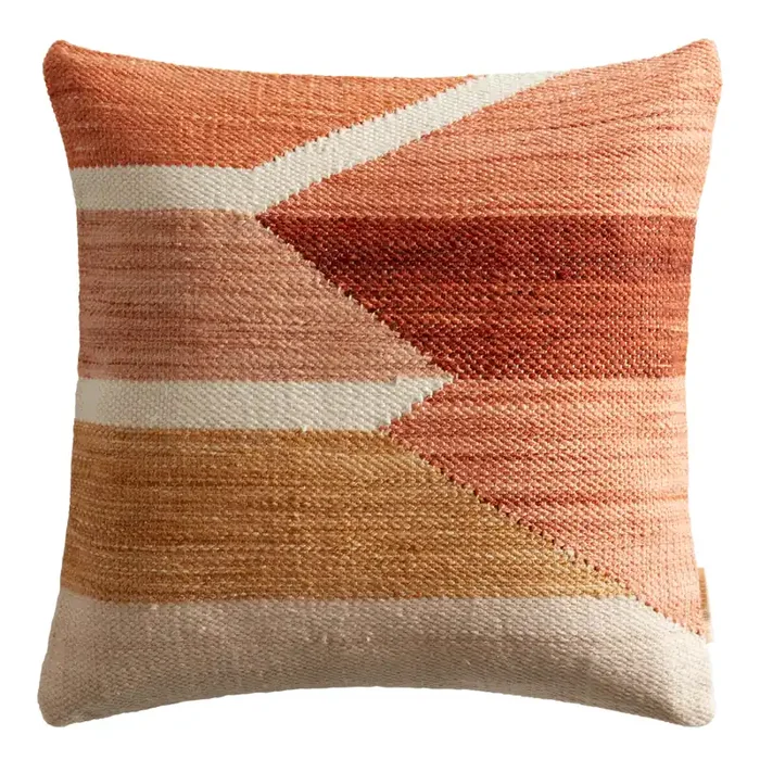 Tonal Woven Geometric Indoor Outdoor Throw Pillow