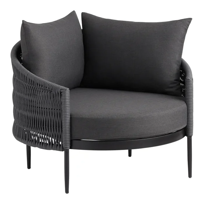 Torino Oversized Round Charcoal All Weather Outdoor Chair