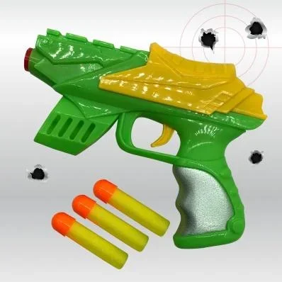 Toy Gun With 3 Foam Pellets
