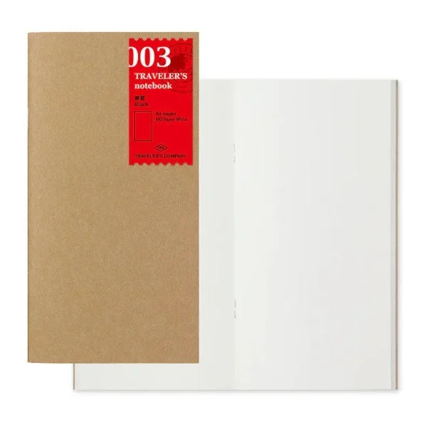 Traveler’s Notebook Refill Blank Notebook 003