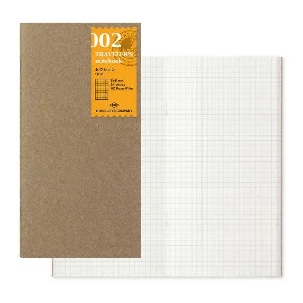 Traveler’s Notebook Refill Grid Notebook 002