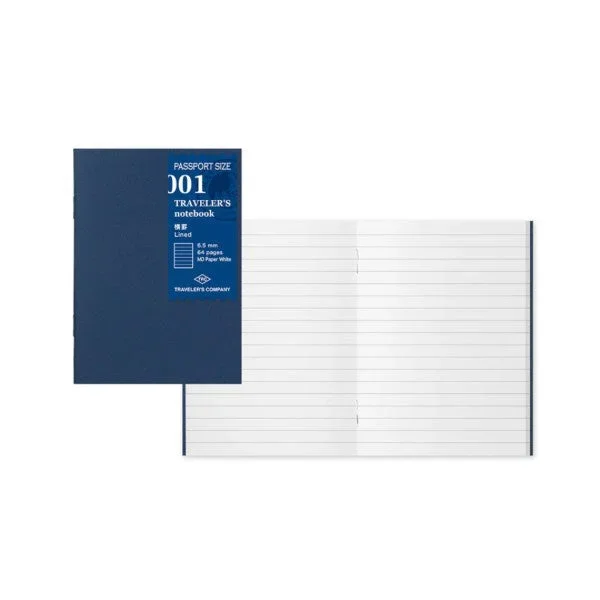 Traveler’s Notebook Refill Passport Size Lined 001