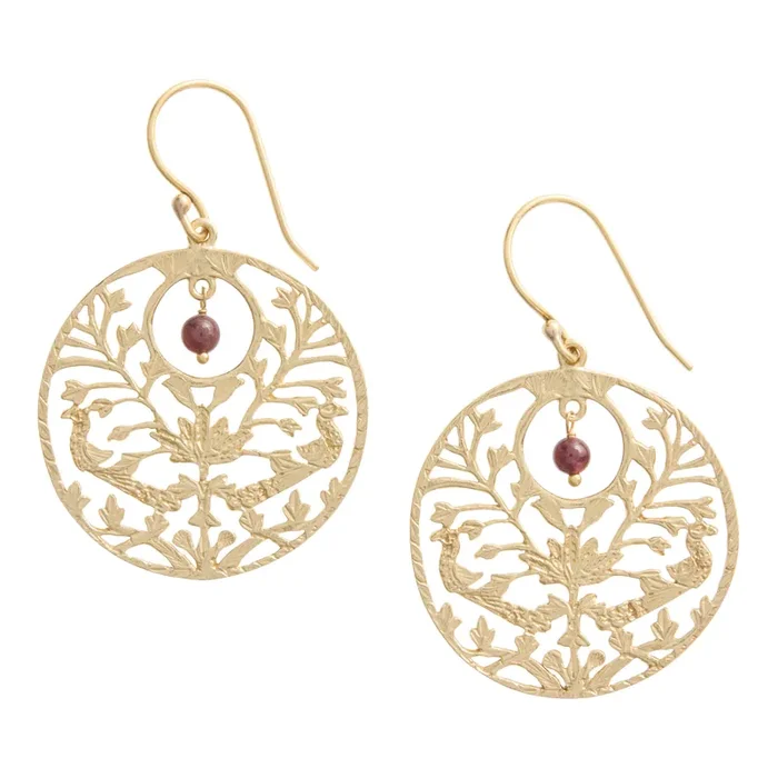 Tribe Amrapali x World Market 14k Gold Plated Disc Drop Earrings