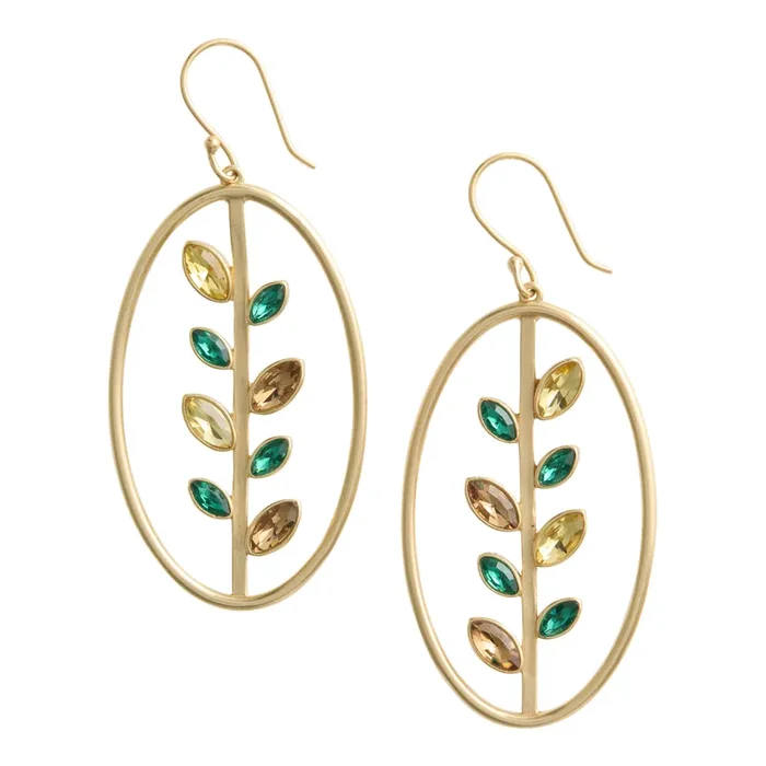 Tribe Amrapali x World Market 14k Gold Plated Oval Drop Earrings