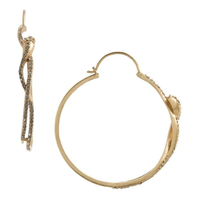 Tribe Amrapali x World Market 14k Gold Plated Snake Hoop Earrings