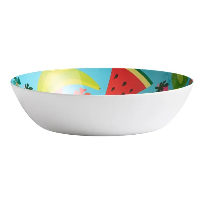 Tropical Fruit Melamine Serving Bowl