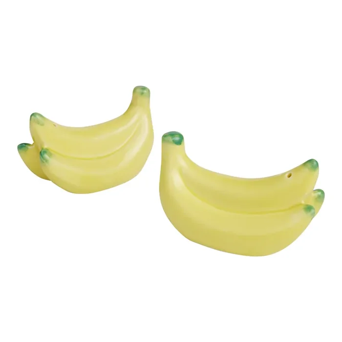 Tropicalia Ceramic Banana Figural Salt and Pepper Shaker Set
