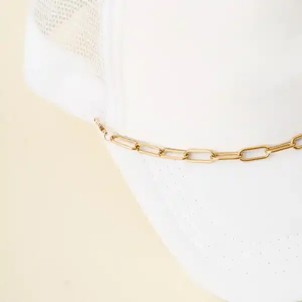 TRUCKER HAT CHAIN PAPERCLIP GLD