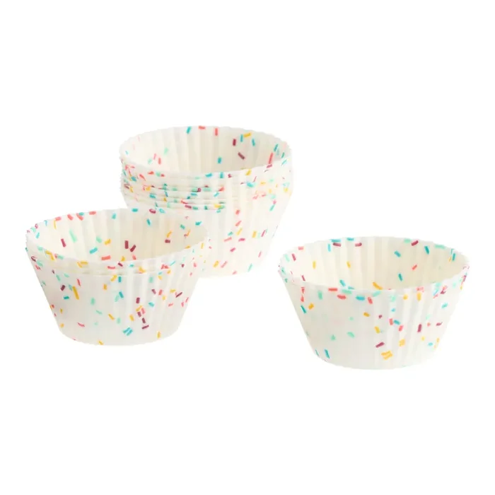 Trudeau Confetti Reusable Silicone Baking Cups 12 Pack