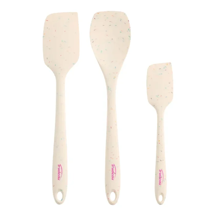Trudeau Confetti Silicone Spatulas and Spoonula 3 Piece Set