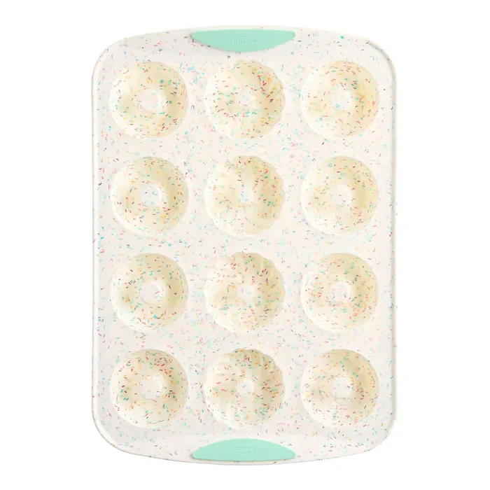 Trudeau Confetti Structured Silicone 12c Mini Donut Pan
