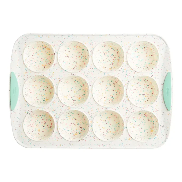 Trudeau Confetti Structured Silicone 12c Muffin Pan
