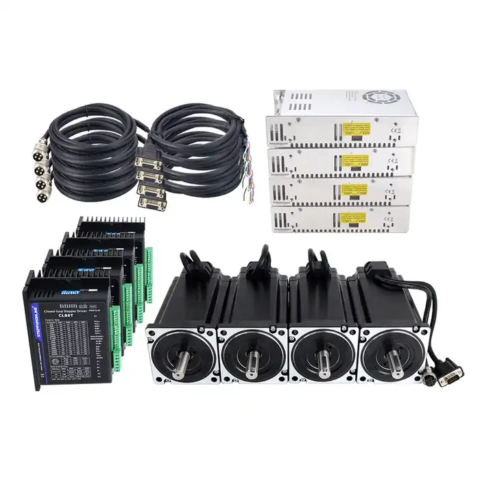 TS Series 4 Axis 12.0Nm (1699.34oz.in) Nema 34 Closed Loop Stepper Kit w/ Power Supply