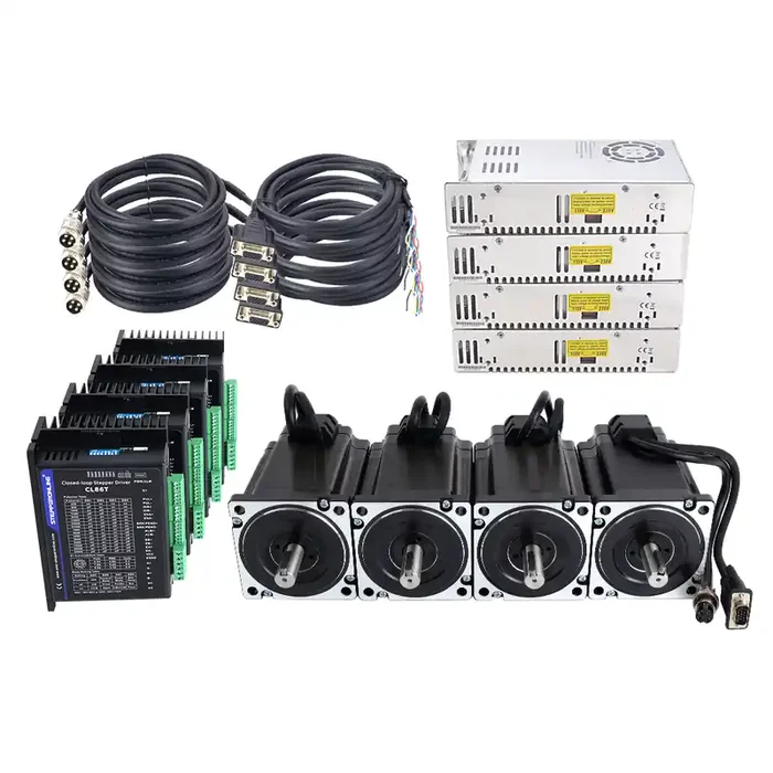 TS Series 4 Axis 9.0Nm 1274.5oz.in Nema 34 Closed Loop Stepper Kit with Power Supply