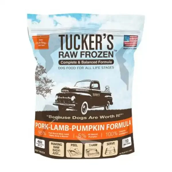 TUCKERS RAW PORK LAMB PUMPKIN DOG FOOD