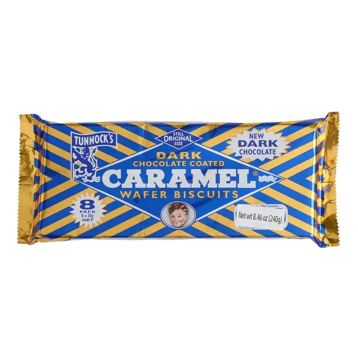 Tunnock‘s Dark Chocolate Caramel Wafers 8 Pack