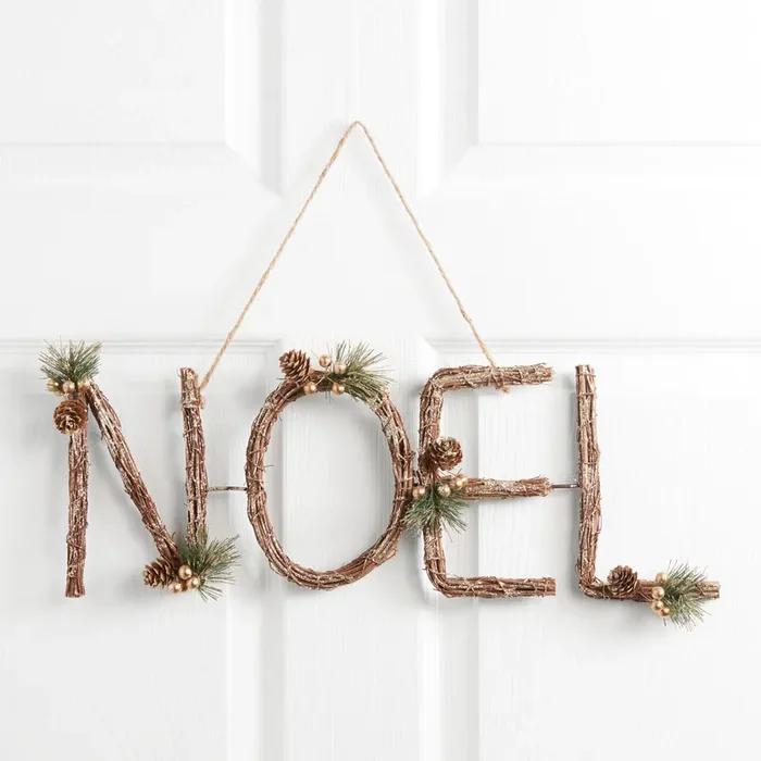 Twig Noel Sign Hanging Decor