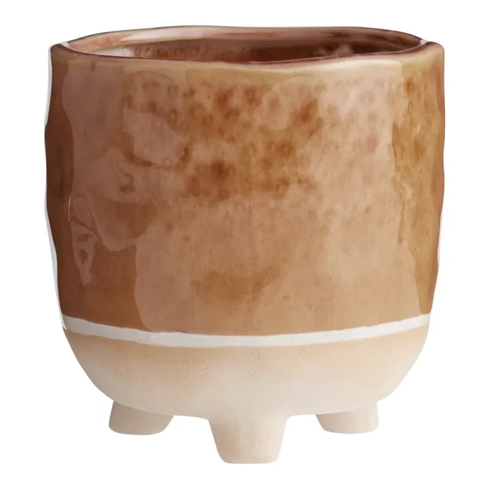 Two Tone Reactive Glaze Ceramic Planter