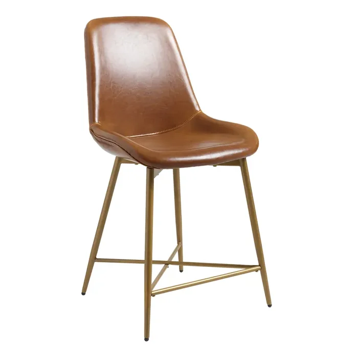 Tyler Bi Cast Leather Molded Counter Stool