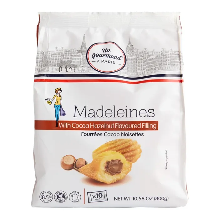 Un Gourmand Cocoa Hazelnut Filled Madeleines