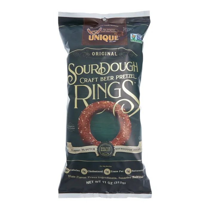 Unique Snacks Original Sourdough Craft Beer Pretzel Rings