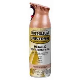 Universal Metallic Spray Paint & Primer, 1-Coat, Desert Rose, 11-oz.