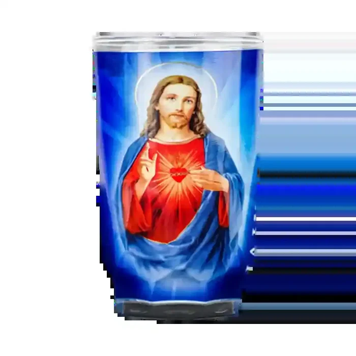 Vel Mex Micheladita Sagrado Corazon de Jesus Candle Sml cup