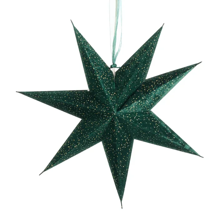 Velvet Paper Star Hanging Decor