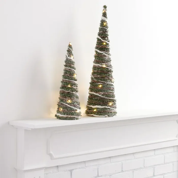 Vine and Yarn LED Light Up Tree Tabletop Decor