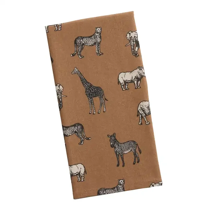 Vintage Animal Print Kitchen Towel