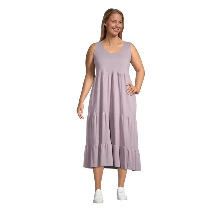 Violet Jersey Lounge Dress With Pockets