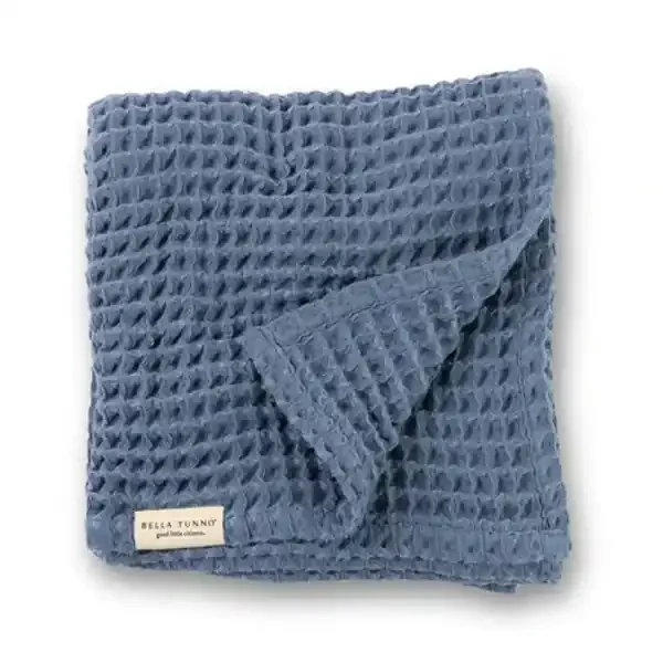 WAFFLE BABY BLANKET RAIN