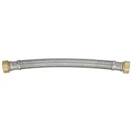 Water Heater Connector, Braided Stainless Steel, 3/4 FIP x 18-In.