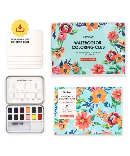 WATERCLOLOR COLORING CLUB BOX FL