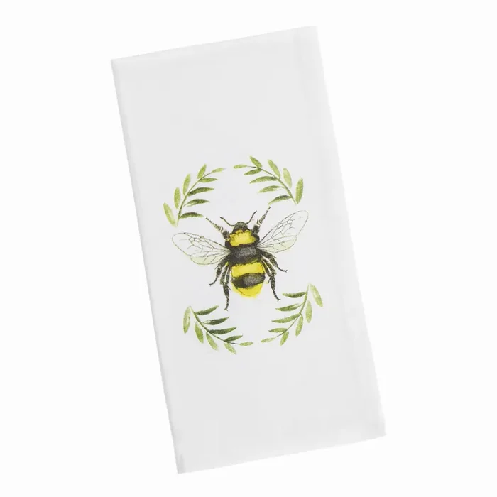 Watercolor Bee Kitchen Napkins Set of 4